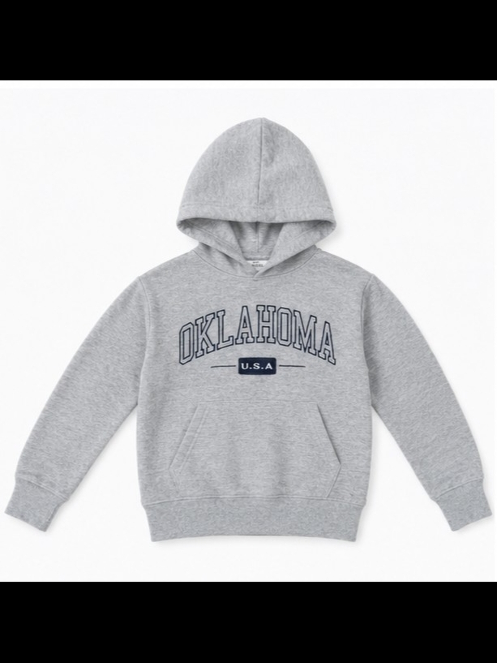 Ragwear USA Oklahoma Gray Pullover Hoodie Sweatshirt | Youth X-Small